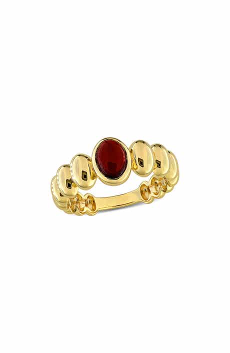 Garnet Bubble Ring