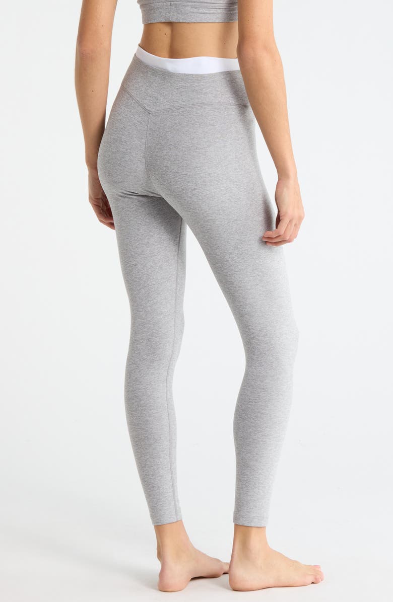 Beyond Yoga Space Dye High Waist Midi Leggings, Alternate, color, Silver Mist