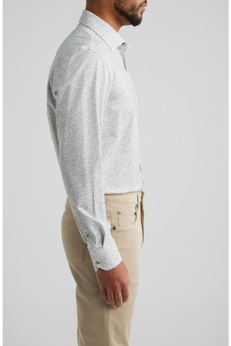 James OoohCotton® Sailboat Print Button-Up Shirt, Alternate, color, CARAMEL