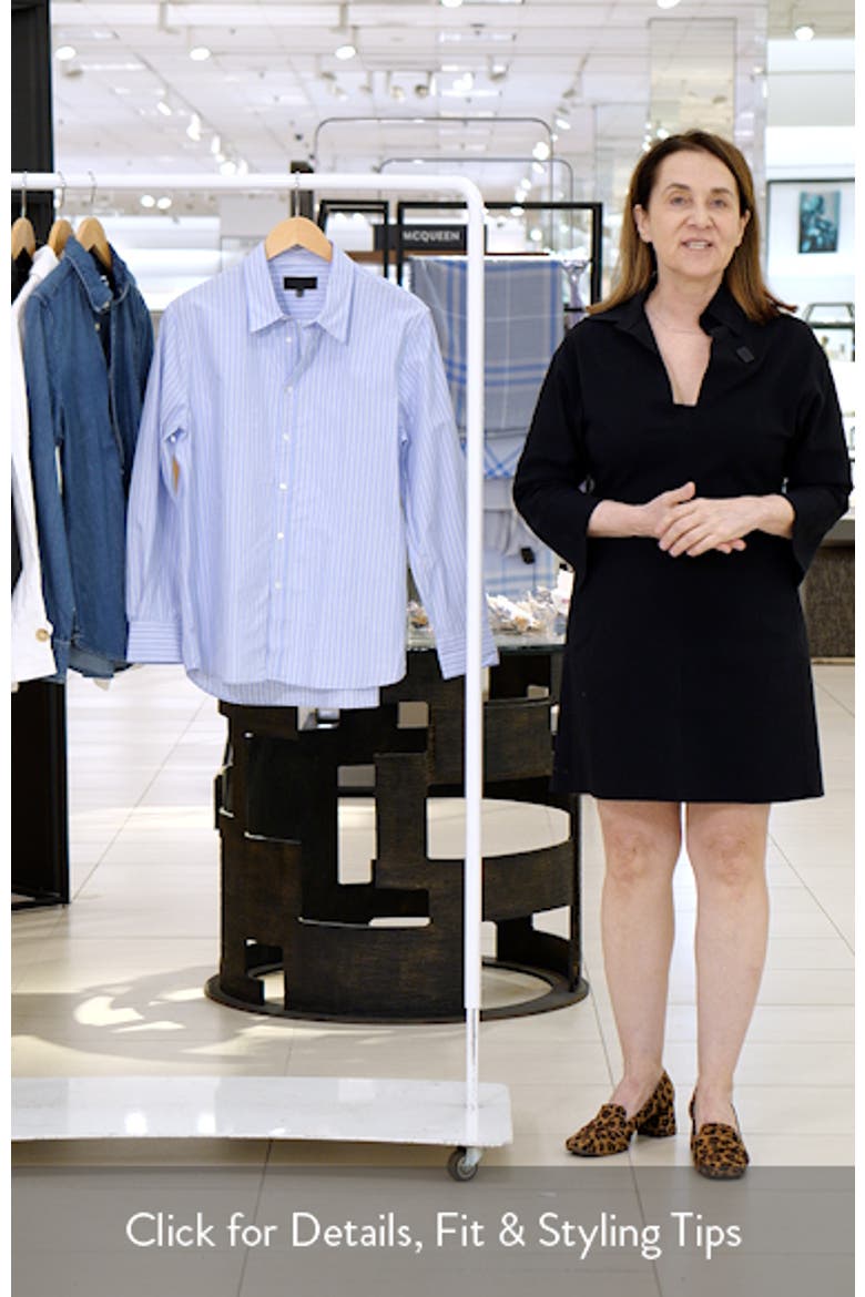 Raphael Stripe Cotton Button-Up Shirt video