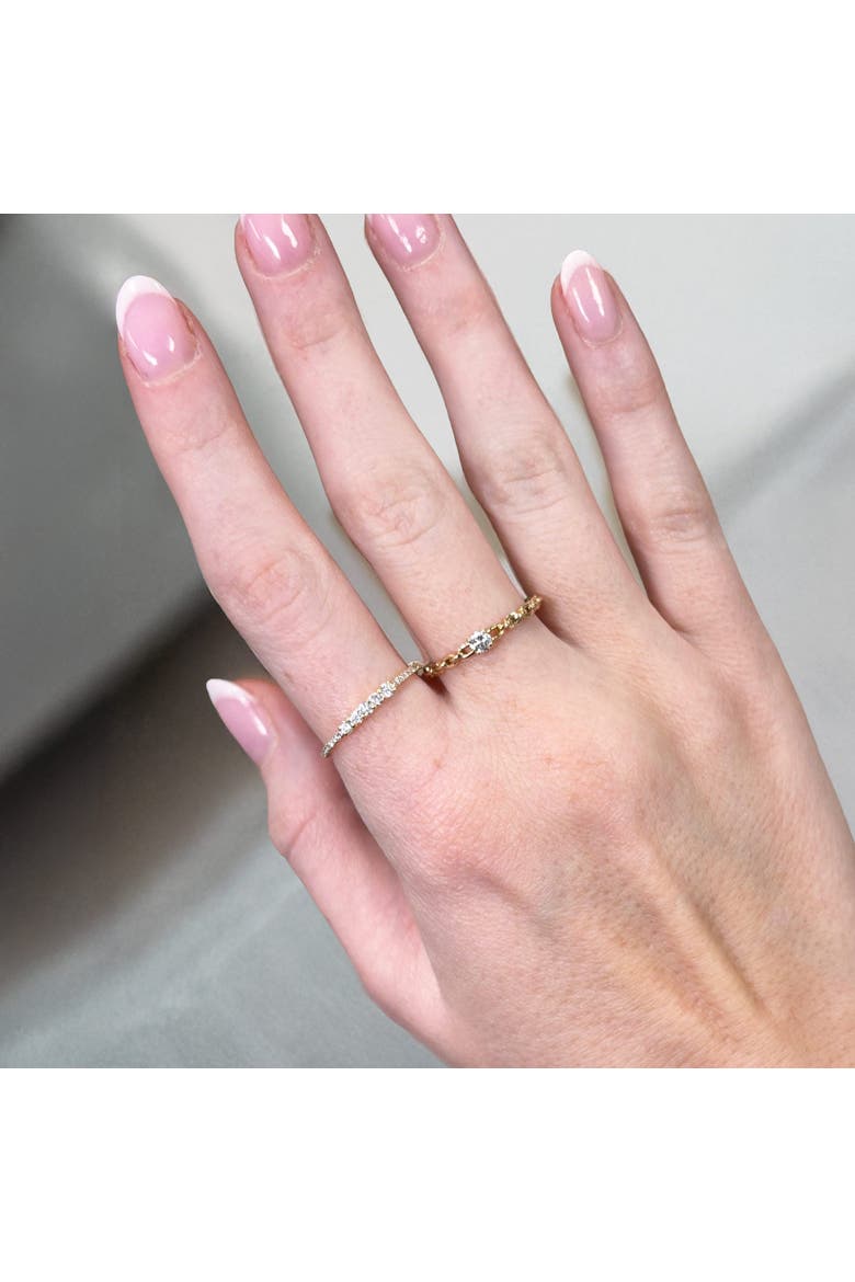 Diamond Oval Link Ring, Alternate, color, Yellow Gold