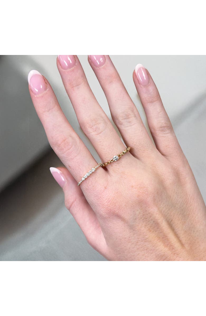 The Lovery Fine Jewelry Diamond Oval Link Ring, Alternate, color, Yellow Gold