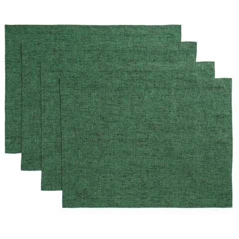 Linen Placemats Set of 4, 14 x 19 Inch for Dining Table, Holiday and Everyday Table Decor - Athena