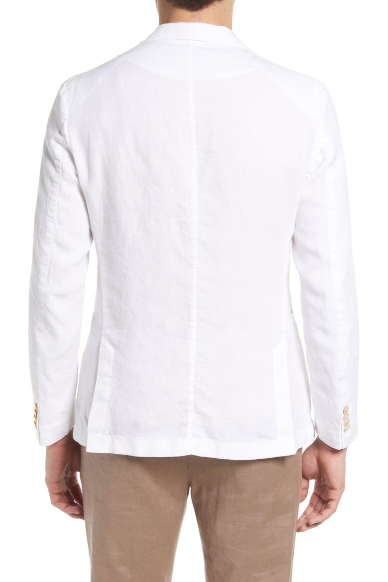 Hanry Slim Fit Linen Sport Coat, Alternate, color, WHITE