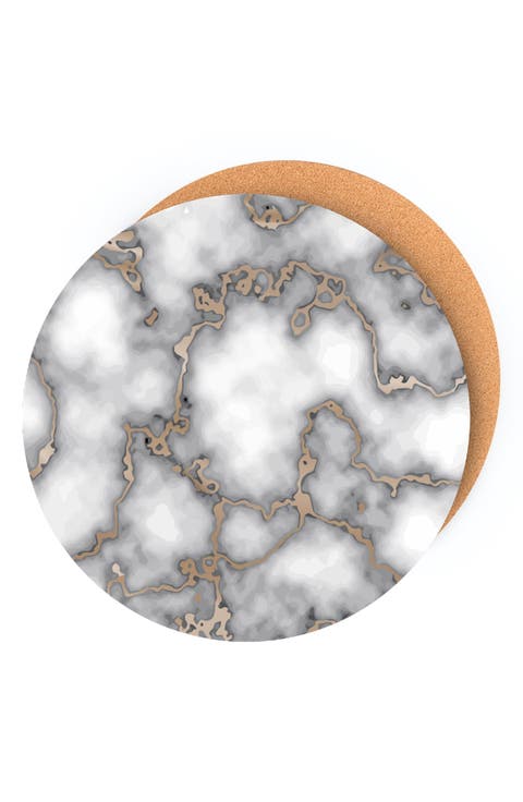 Marble Print Set of 4 Placemats