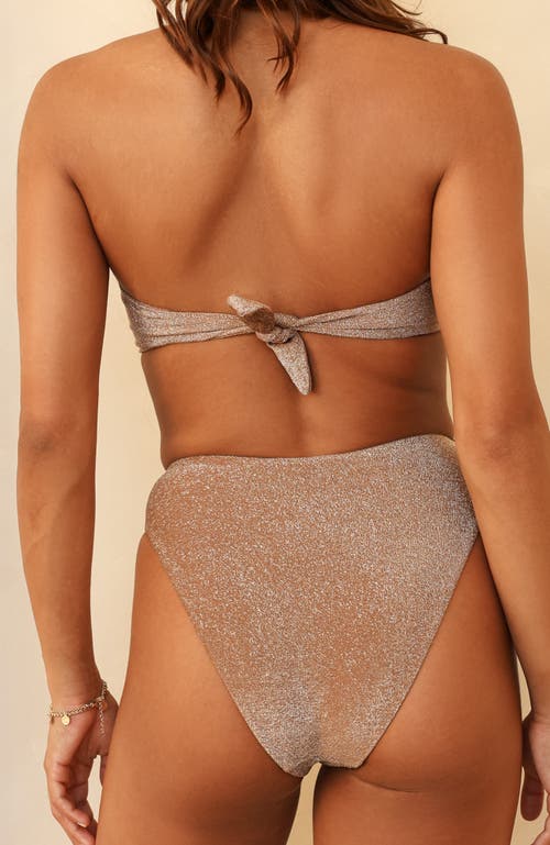 Dippin Daisys Shay Bandeau Bikini Top In Cacao