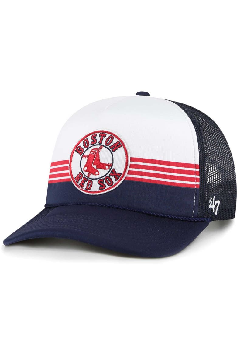Men's '47 Navy Boston Red Sox Lift Off Foam Front Mesh Trucker Adjustable Hat, Main, color, Navy