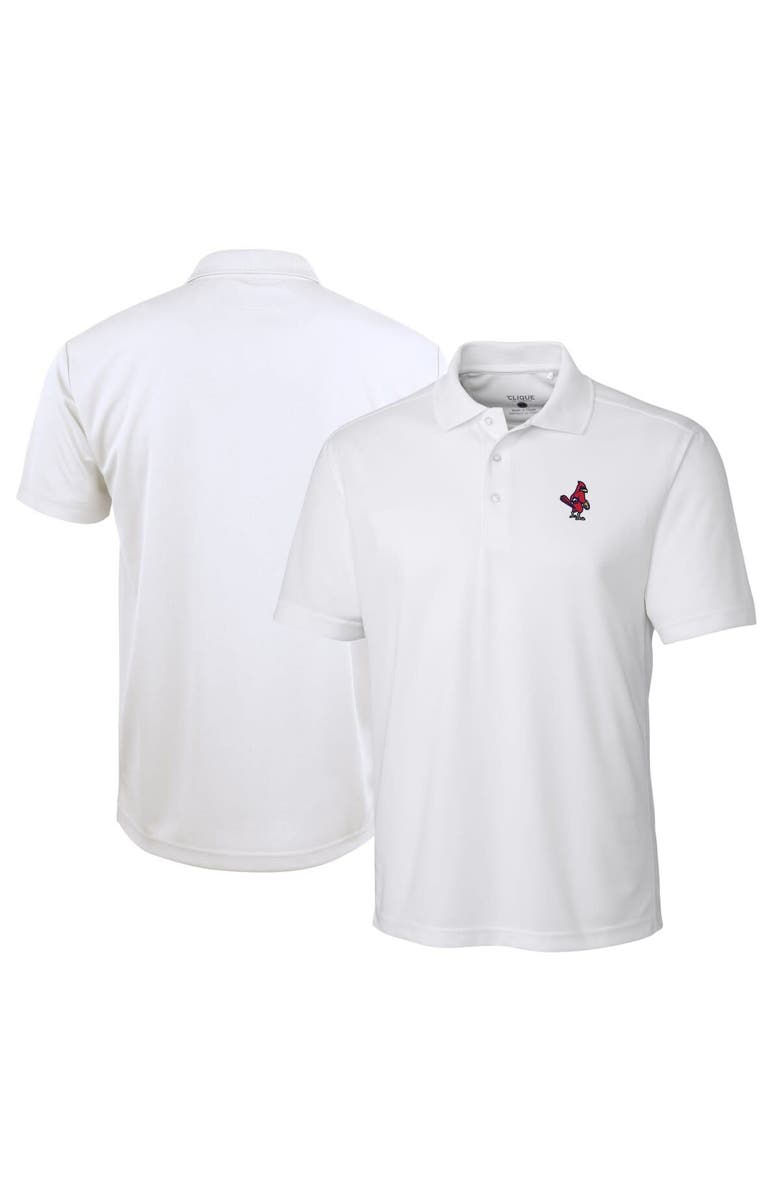 Cutter & Buck Men's Cutter & Buck White Memphis Redbirds Clique Ice Pique Tech Polo, Main, color,