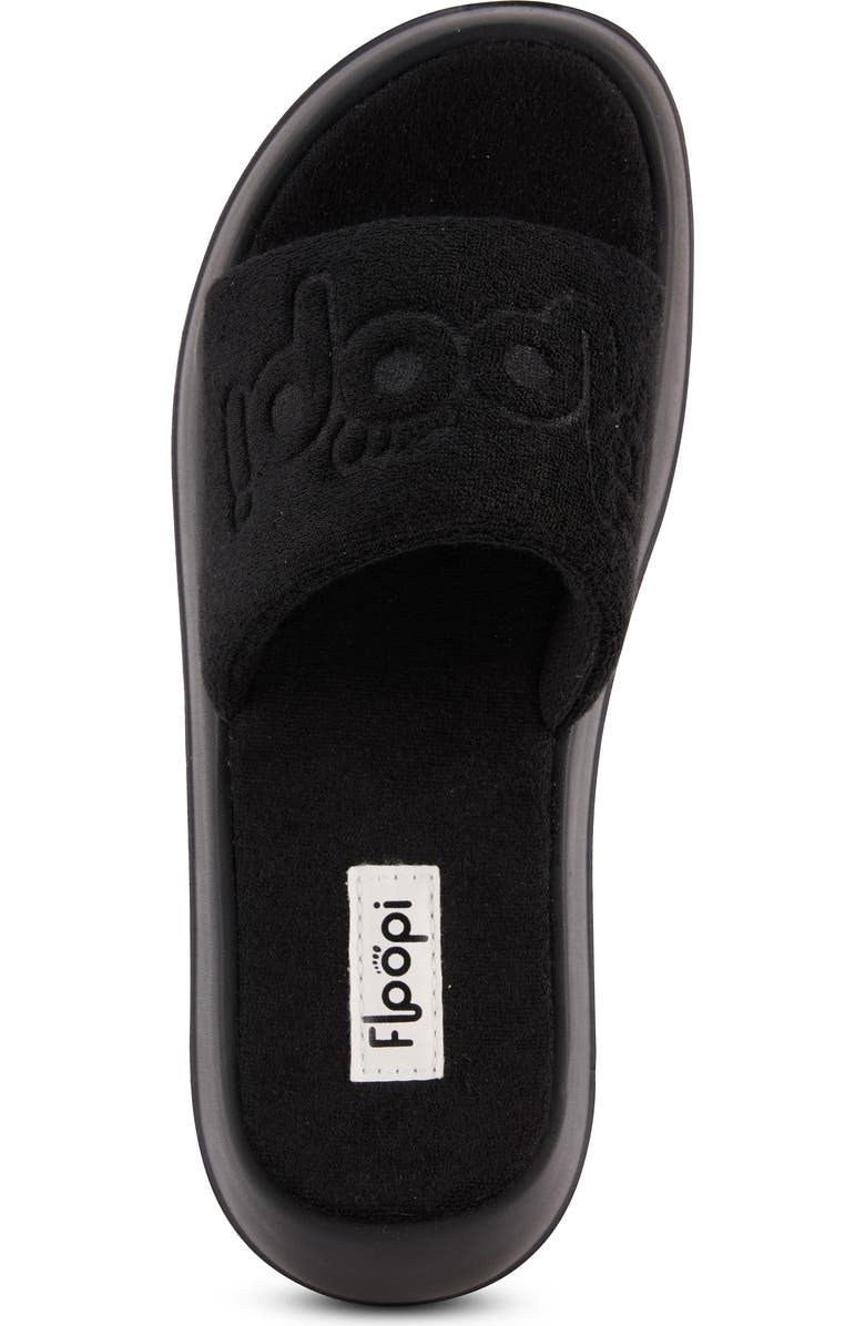 FLOOPI Terry Platform Slide Sandal, Alternate, color, Black