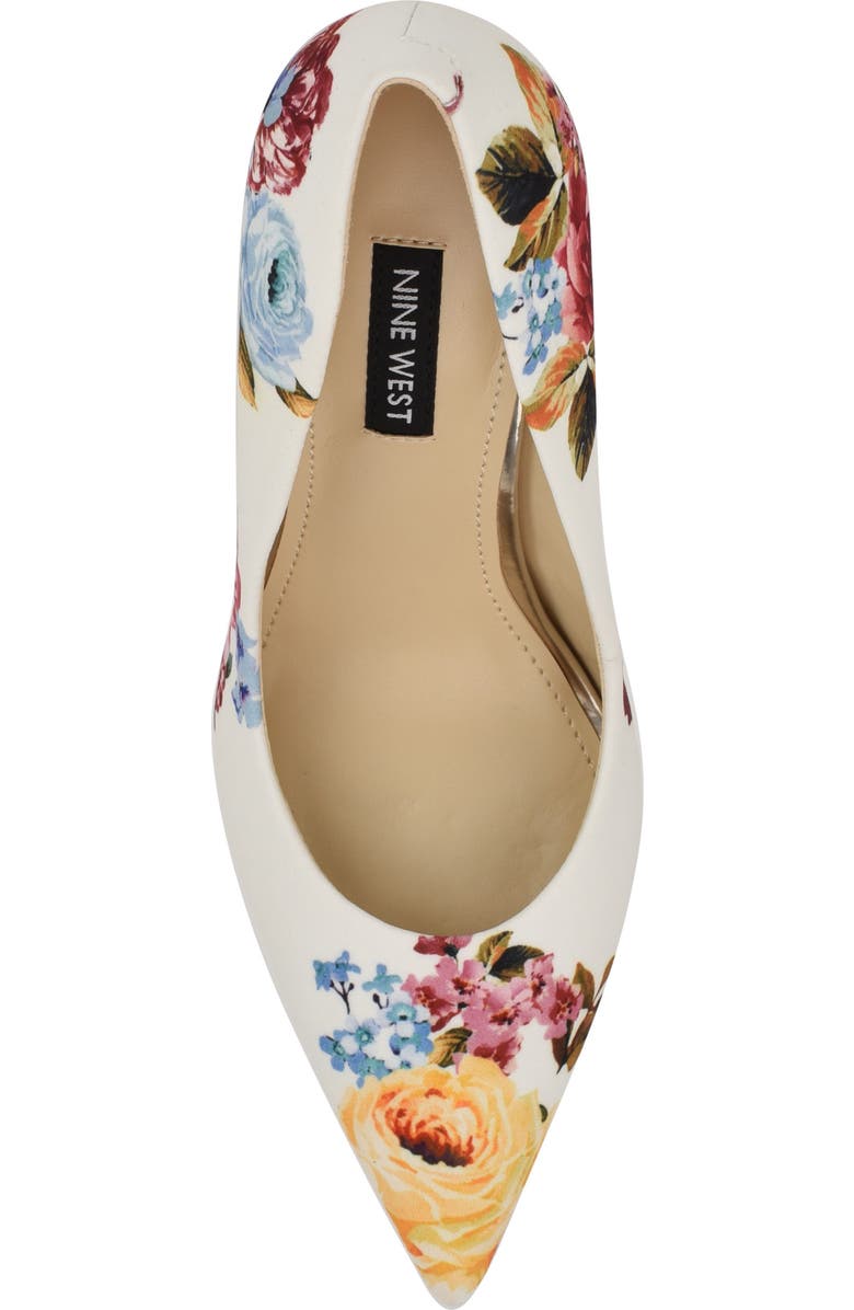 Nine West Fresh Pointed Toe Pump, Alternate, color, White Floral