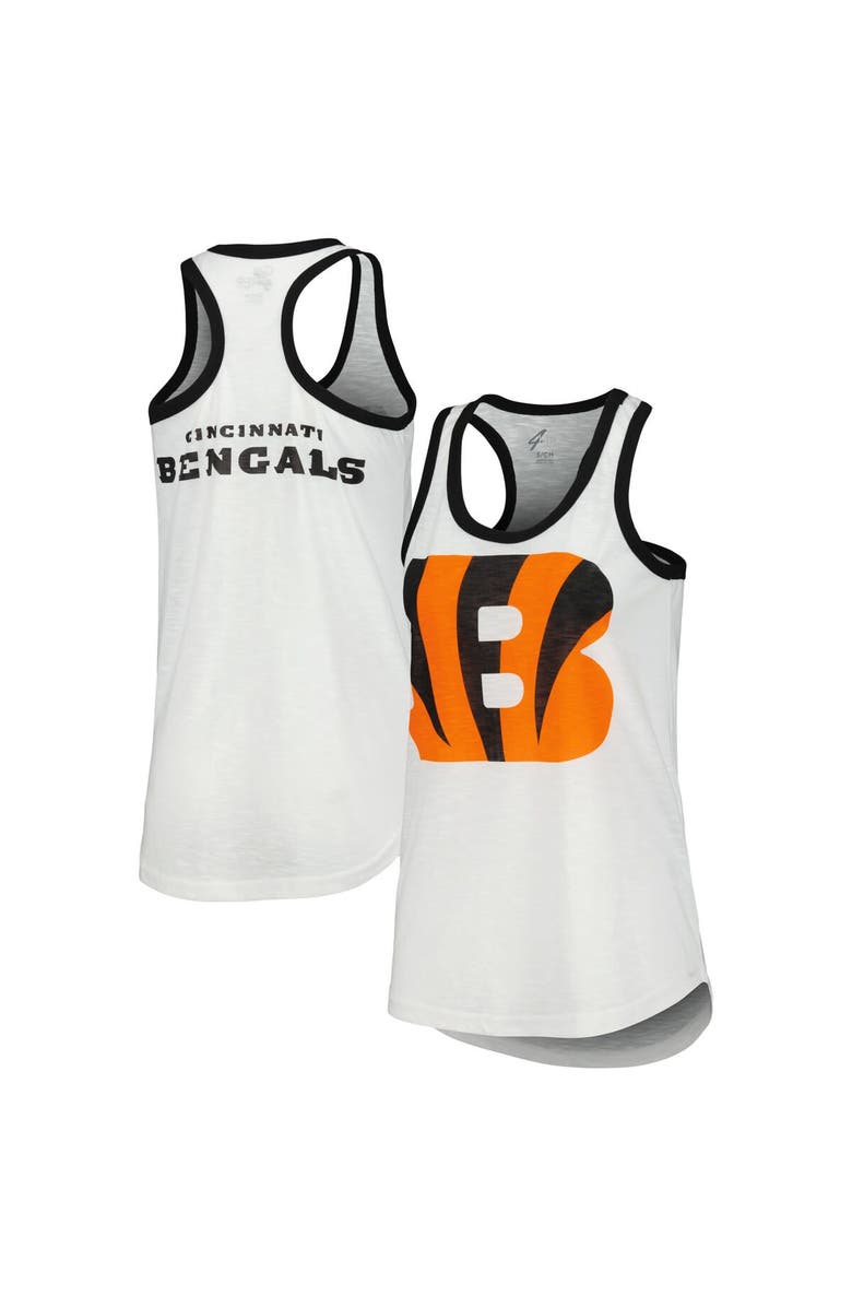 G-III 4HER BY CARL BANKS Women's G-III 4Her by Carl Banks White Cincinnati Bengals Tater Racerback Tank Top, Main, color, White