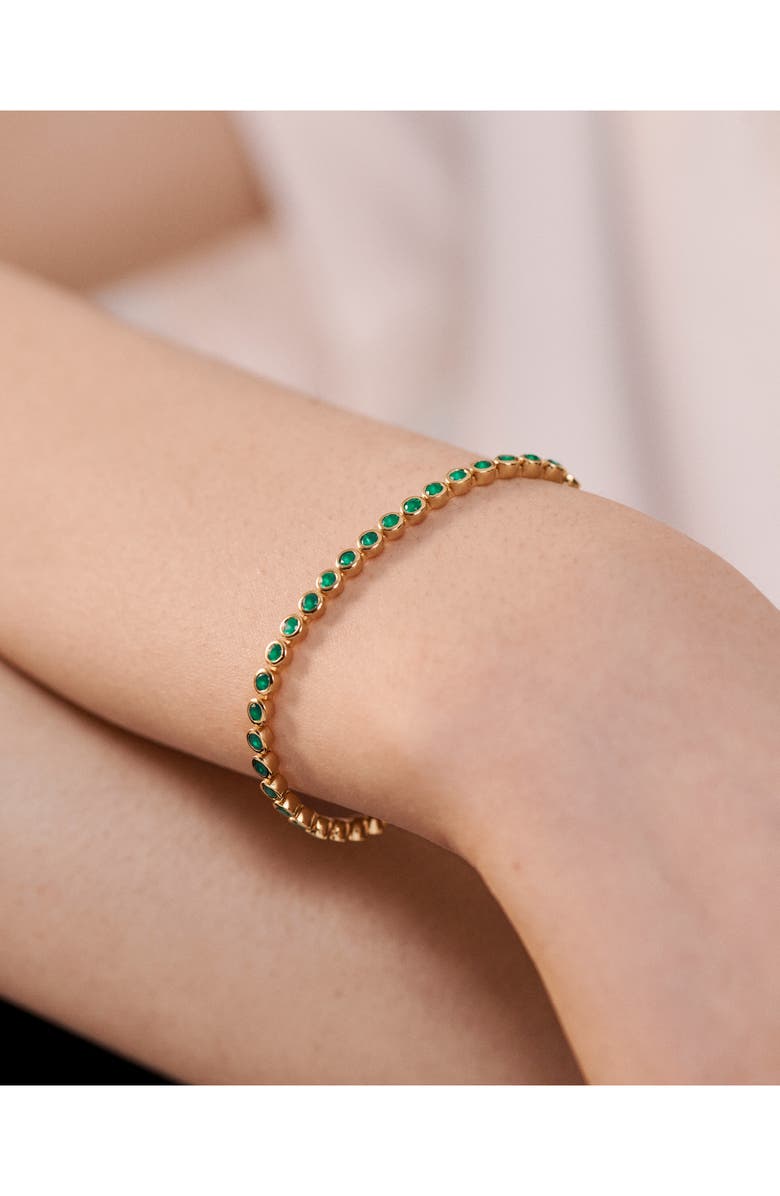 Monica Vinader Green Onyx Bezel Bracelet, Alternate, color, 18K Gold Vermeil