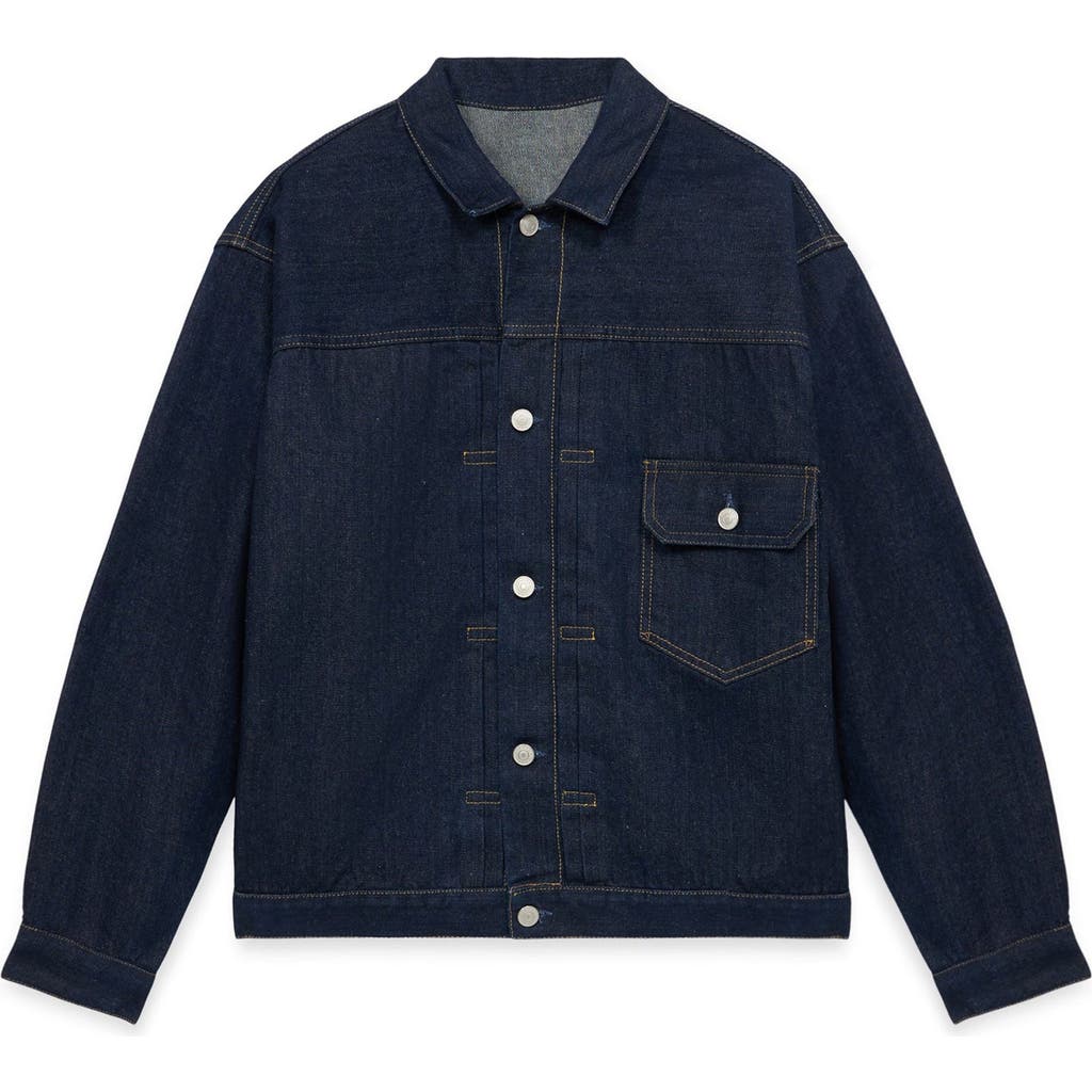 Fortela Type Indigo Rinse Denim Jacket In Blue