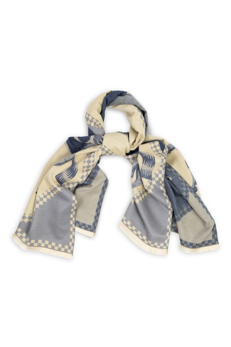 Galloping Horse Scarf, Main, color, BLUE