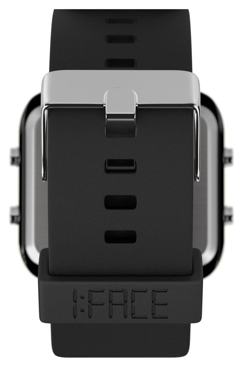 1:Face 'Hunger' Square Digital Silicone Strap Watch, 38mm, Alternate, color, 