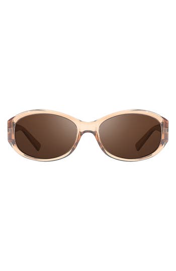 Revo Grace Petite 57mm Polarized Oval Sunglasses In Brown