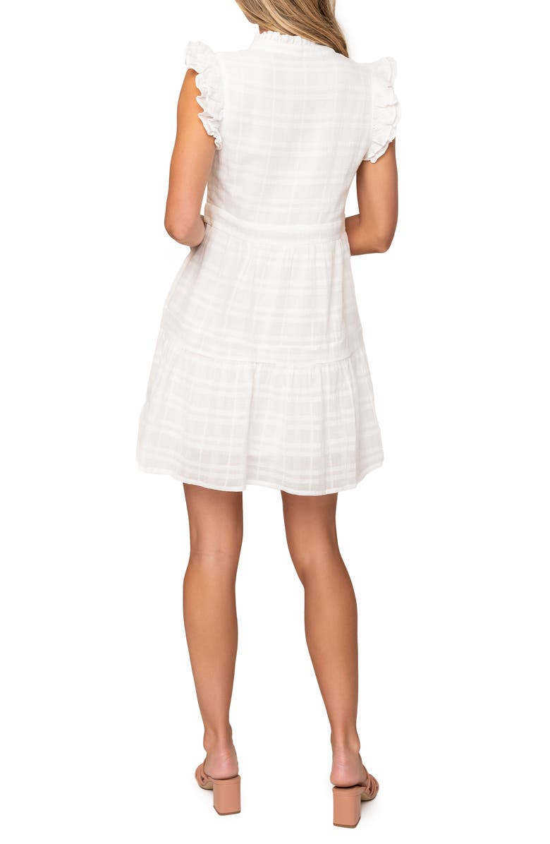GIBSONLOOK Decked Out Cotton Seersucker Sundress, Alternate, color, White