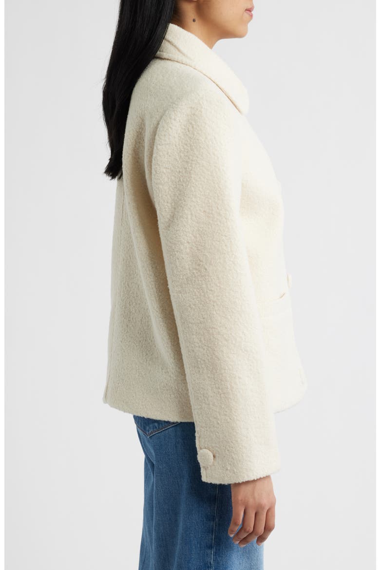 Short Bouclé Coat, Alternate, color, CREAM