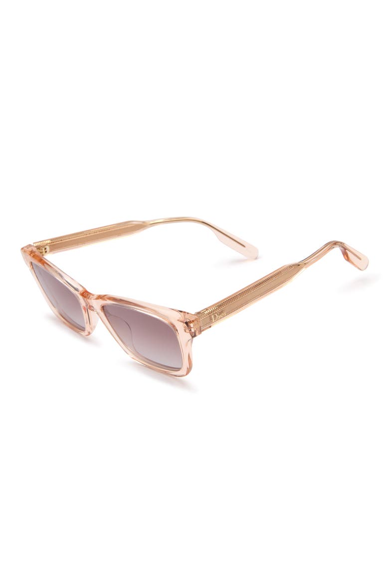 'Dioribbon S21 53mm Cat Eye Sunglasses, Alternate, color, SHINY ORANGE / BORDEAUX