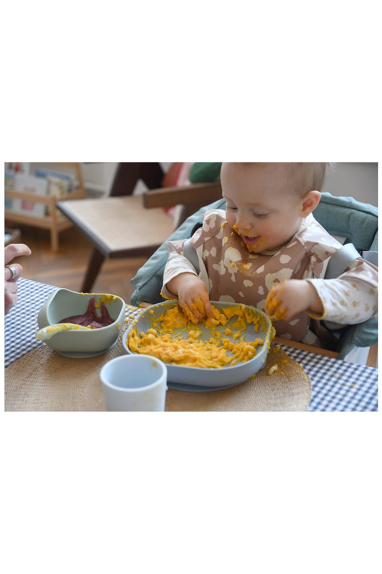 4-Piece Silicone Suction Baby Feeding Set, Alternate, color, PEBBLE