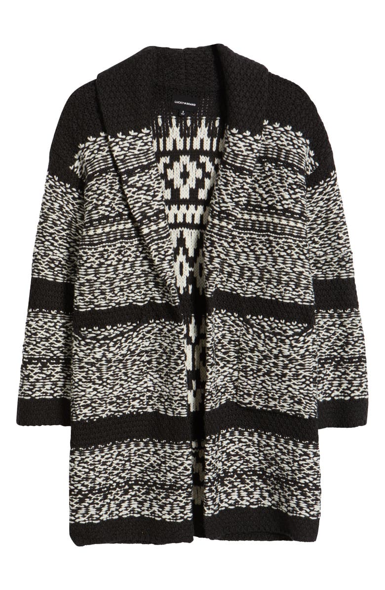 Lucky Brand Fair Isle Sweater Coat, Alternate, color, 