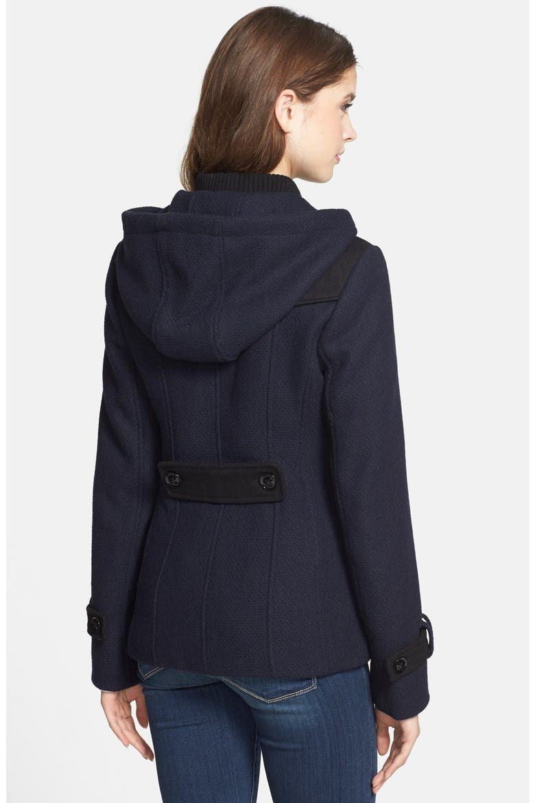 Two-Tone Toggle Coat with Detachable Hood, Alternate, color, NAVY