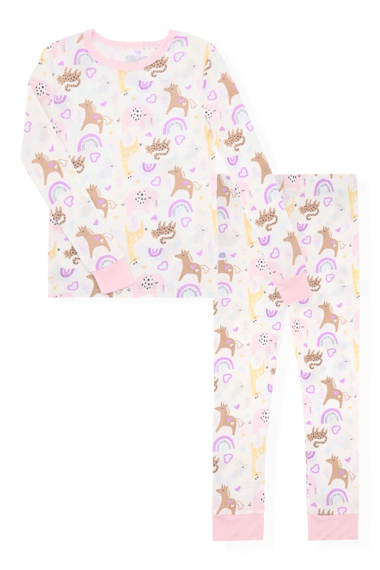 Fitted Two-Piece Pajamas, Main, color, PINK