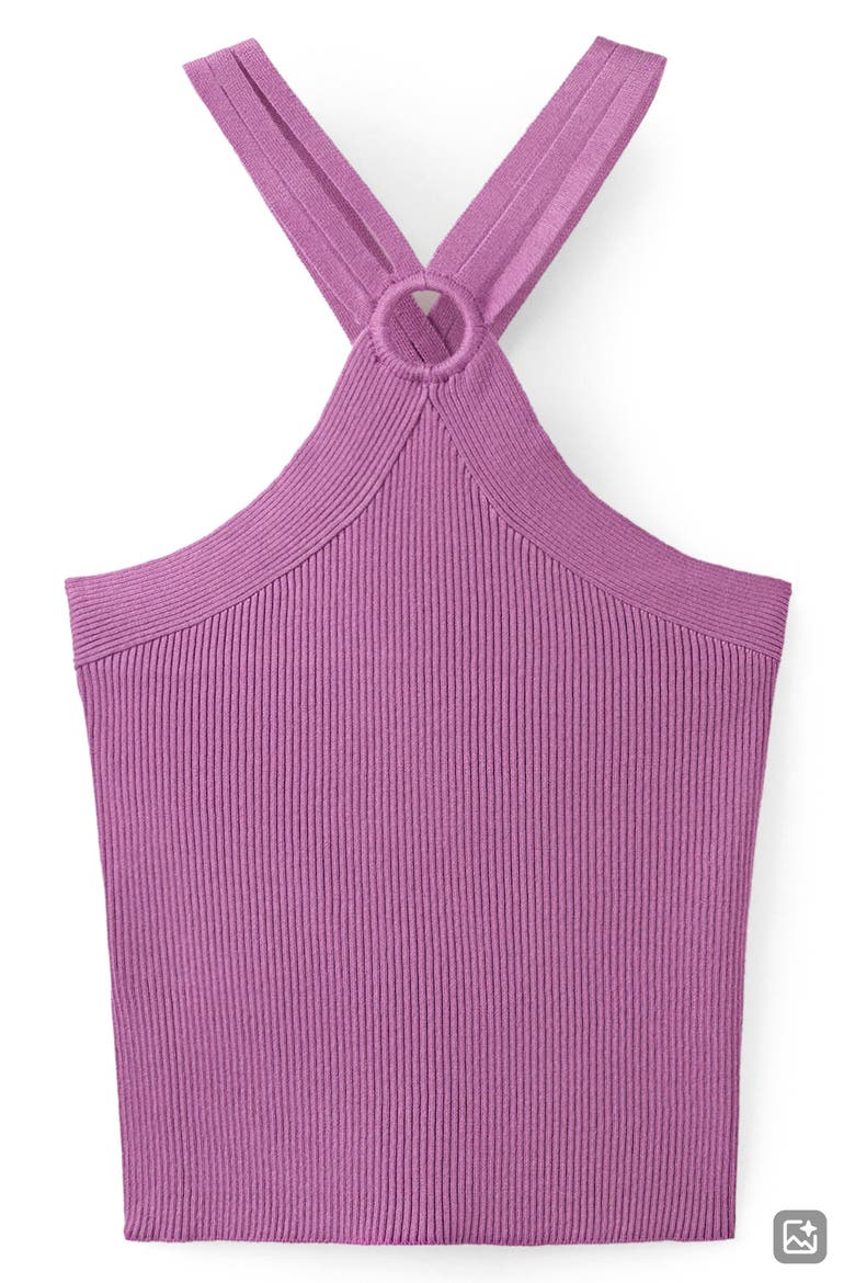 Cutout Knit Halter Top, Main, color, PURPLE
