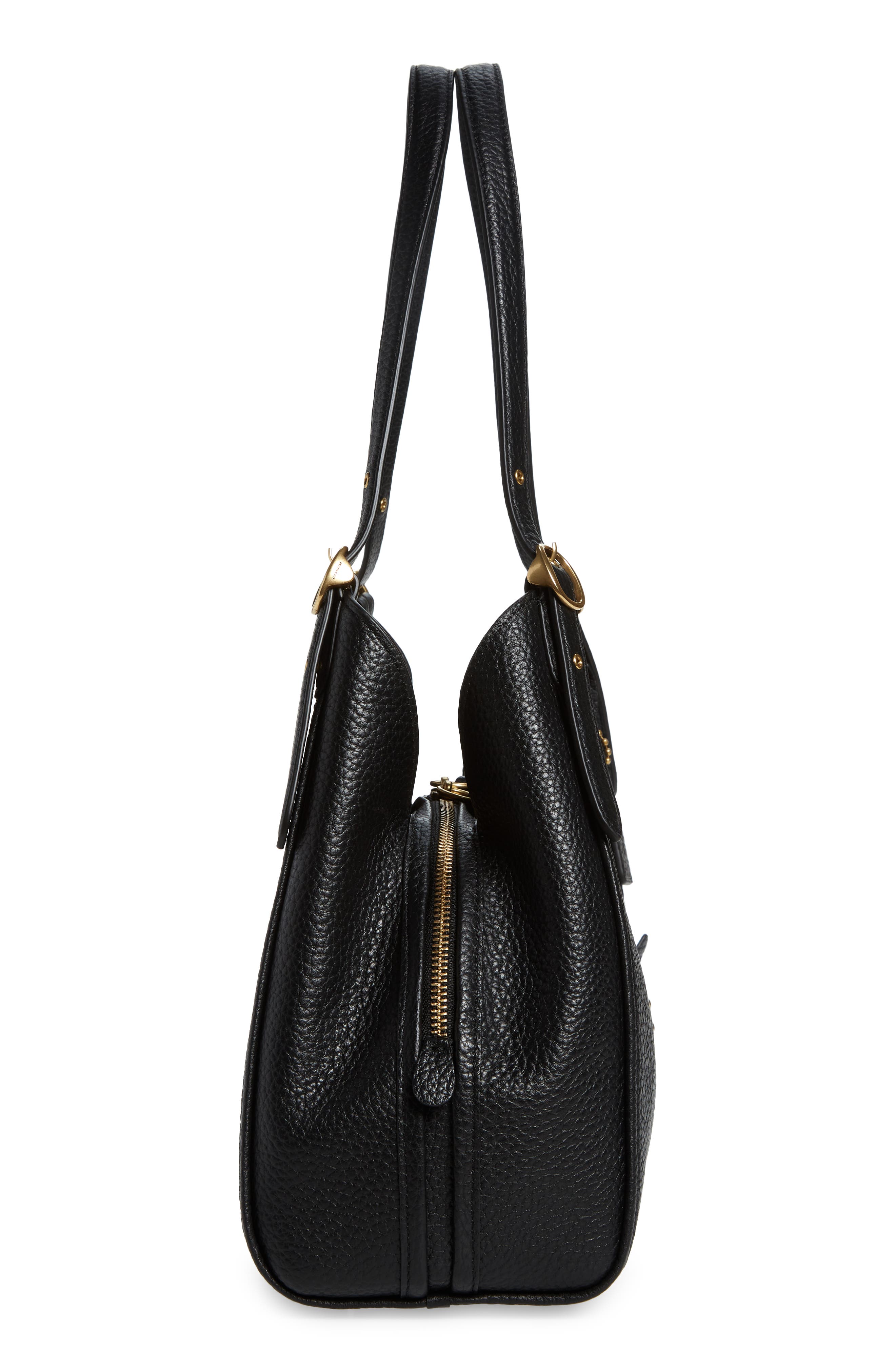 COACH Lori Pebble Leather Shoulder Bag, Alternate, color, 