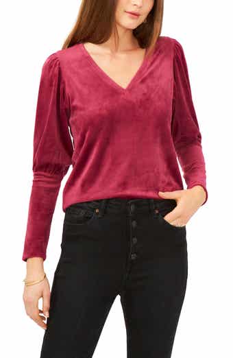 Velvet V-Neck Top