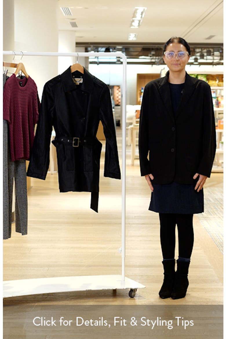 Faux Leather Double Breasted Trench Coat video