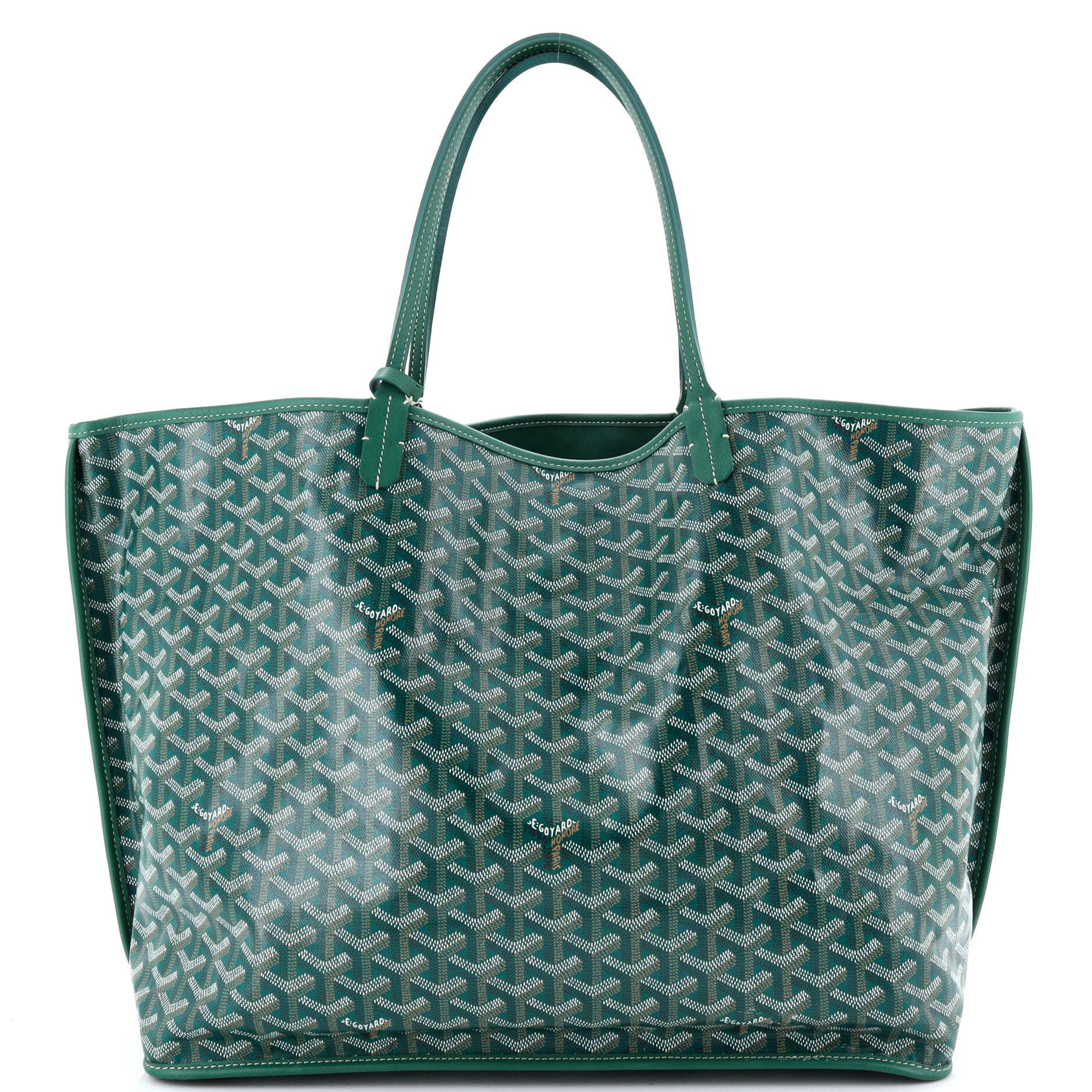 Pre-Owned Goyard Anjou Reversible Tote Coated Canvas GM, Alternate, color, Green