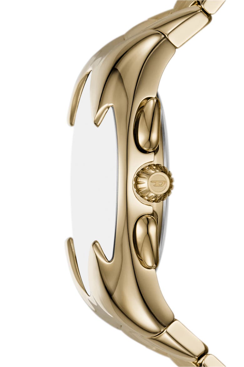 Mercurial Goldtone Tonneau Chronograph Bracelet Watch, 45mm x 28mm, Alternate, color, GOLD