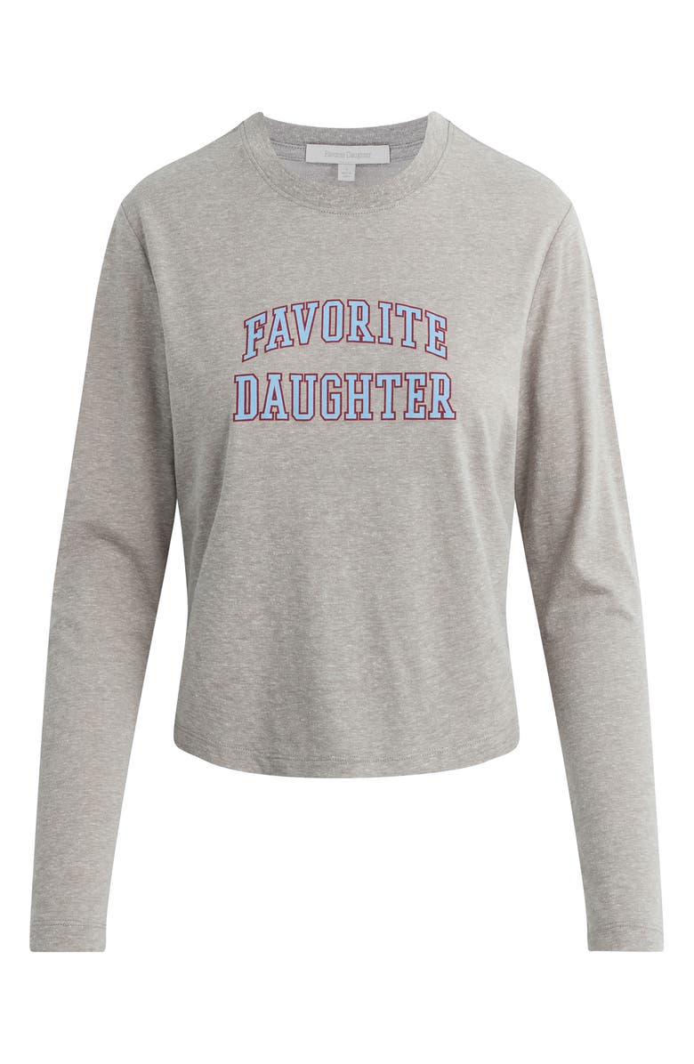 Favorite Daughter The Collegiate Crop T-Shirt, Alternate, color, Heather Grey/ Light