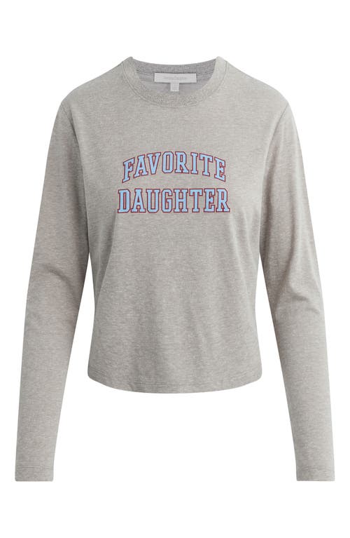 Favorite Daughter The Collegiate Crop T-shirt In Gray