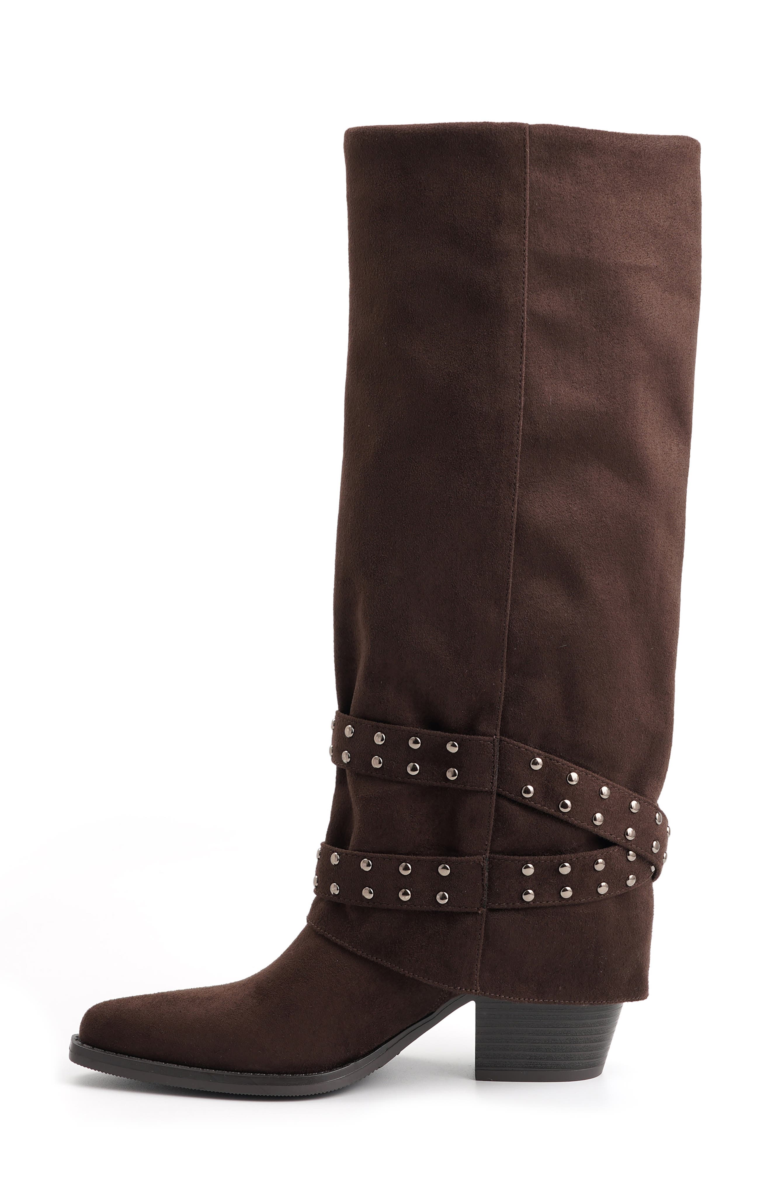 Bradley Faux Leather Tall Boot, Alternate, color, BROWN