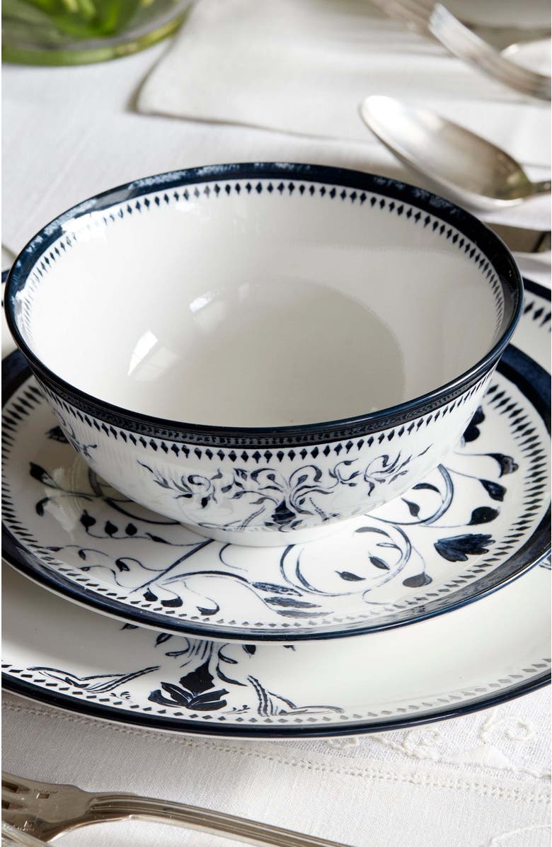 LEMIEUX ET CIE Bruges Porcelain 4-Piece Bowl Set, Alternate, color, Blue