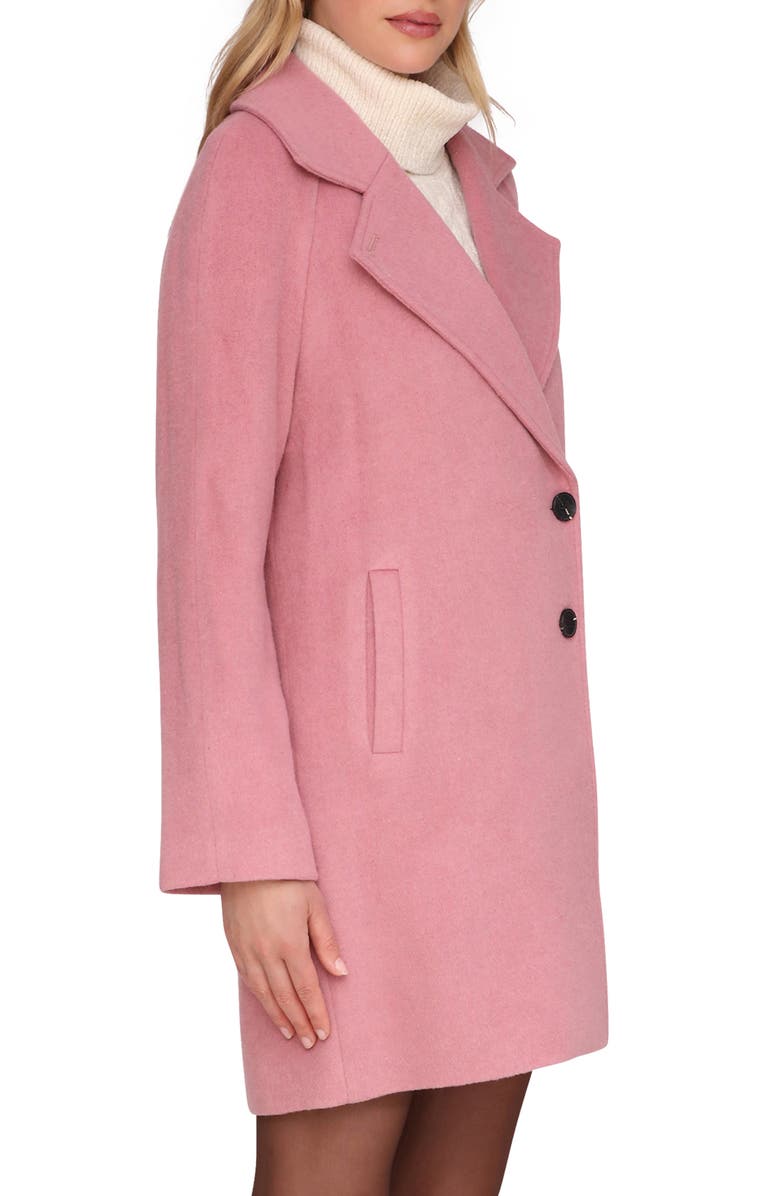 Avec Les Filles Walker Notch Lapel Coat, Alternate, color, Wilted Rose