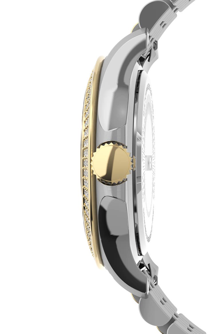 Kaia Crystal Two-Tone Bracelet Strap Watch, 38mm, Alternate, color, SILVER-TONE