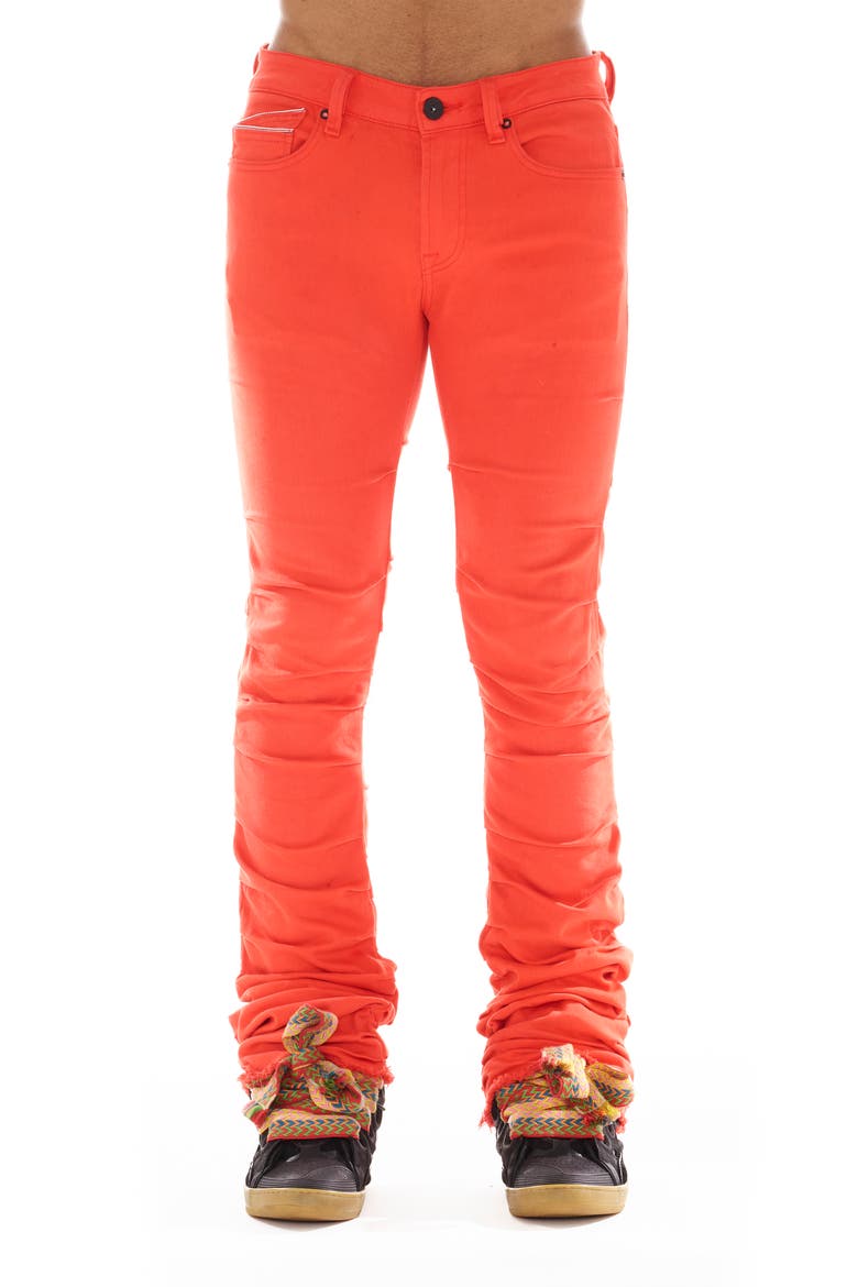 Hipster Nomad Stacked Bootcut Jeans, Main, color, CORAL