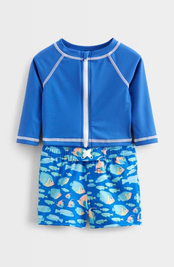 Tucker + Tate Long Sleeve Two-piece Rashguard Swimsuit In Blue