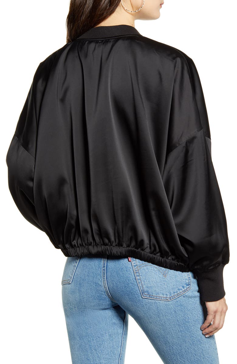 JACK BY BB DAKOTA On Duty Satin Bomber Jacket, Alternate, color,