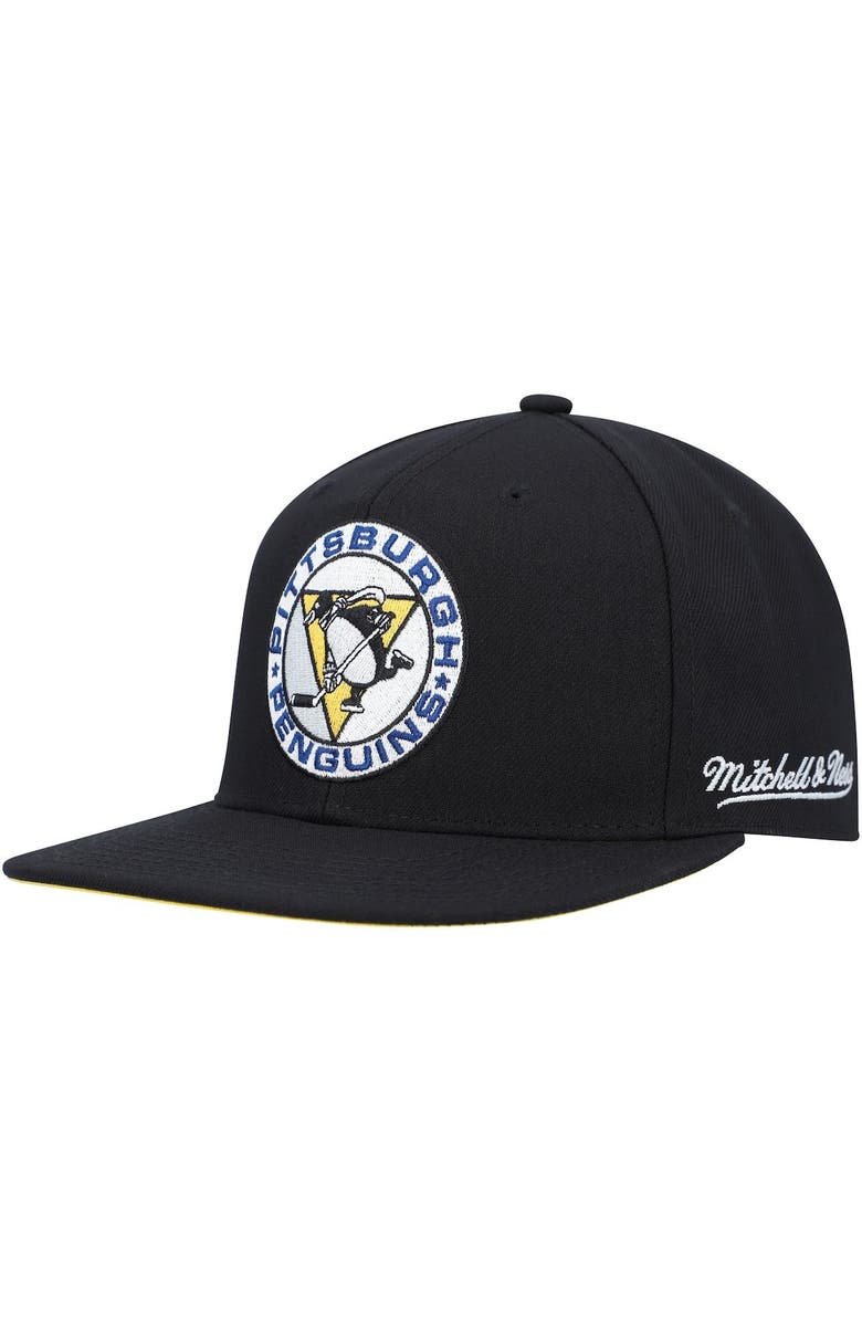 Mitchell & Ness Men's Mitchell & Ness Black Pittsburgh Penguins 25 Years Vintage Fitted Hat, Alternate, color,