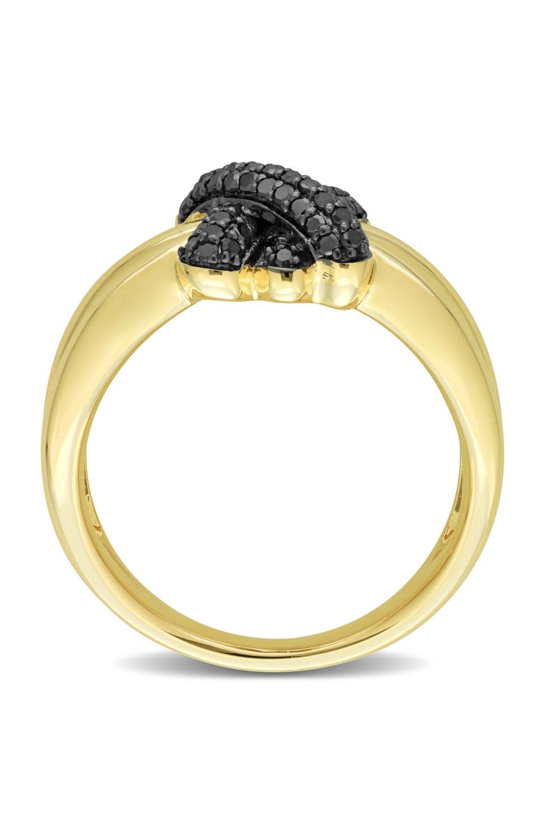 Julianna B. Diamond Love Knot Split-Shank Ring 14k, Alternate, color, Black Diamond/Gold