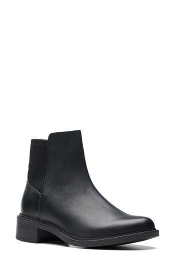 Clarks ® Maye Palm Leather Boot In Black