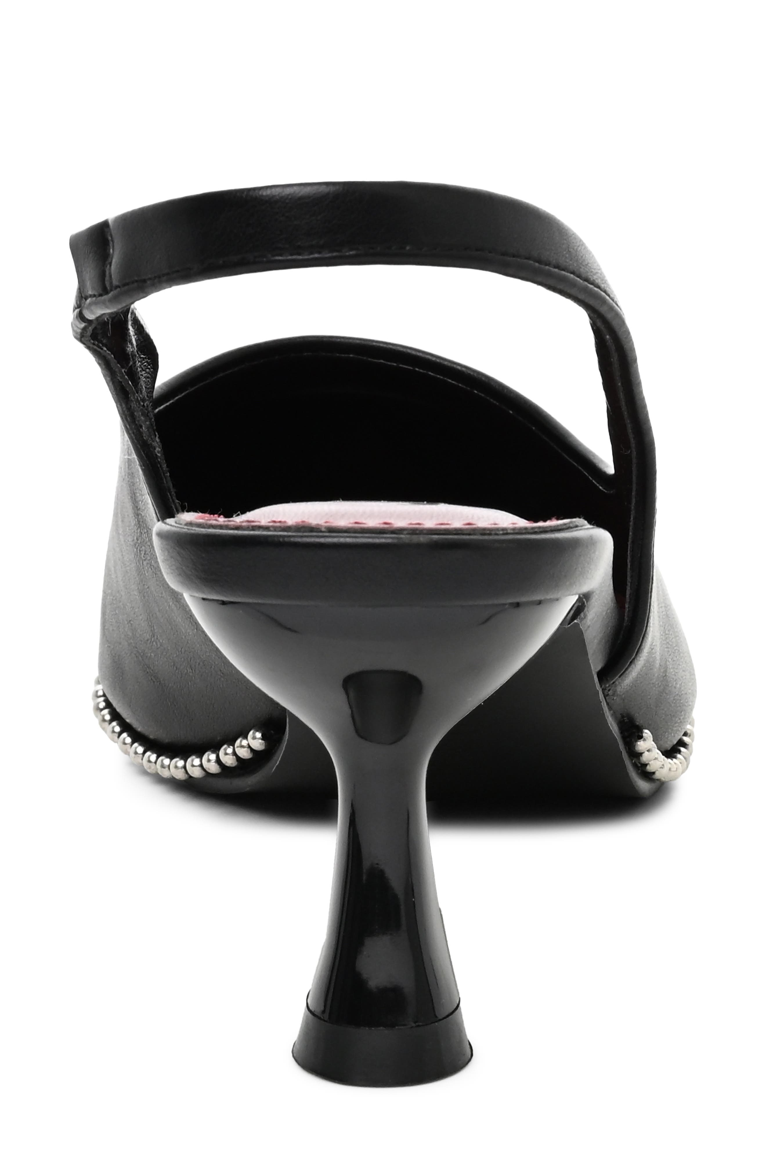 Pointed Toe Slingback Pump, Alternate, color, BLACK