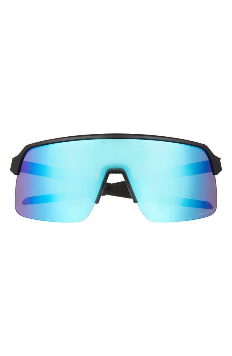 Oakley Sutro Lite 139mm Prizm<sup>™</sup> Wrap Shield Sunglasses, Main, color, Matte Black/ Prizm Sapphire