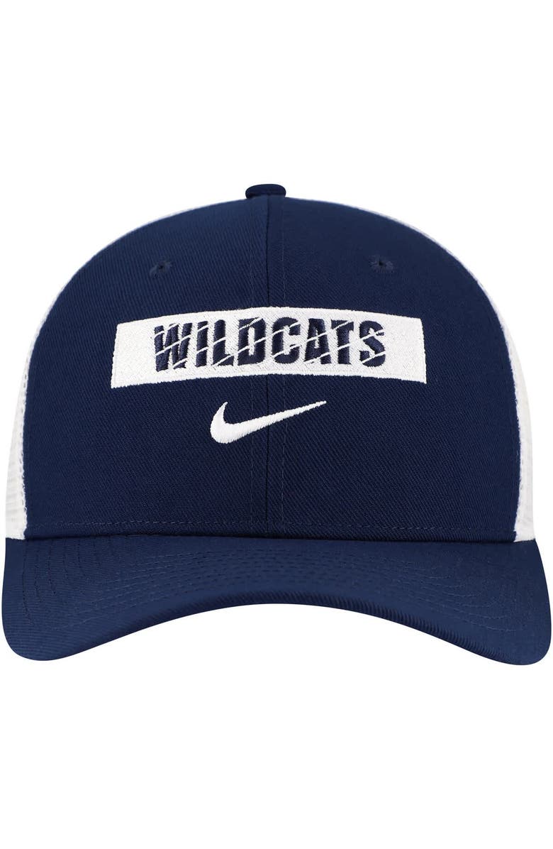 Nike Men's Nike Navy New Hampshire Wildcats 2024/25 Sideline Rise Trucker Adjustable Hat, Alternate, color, Navy