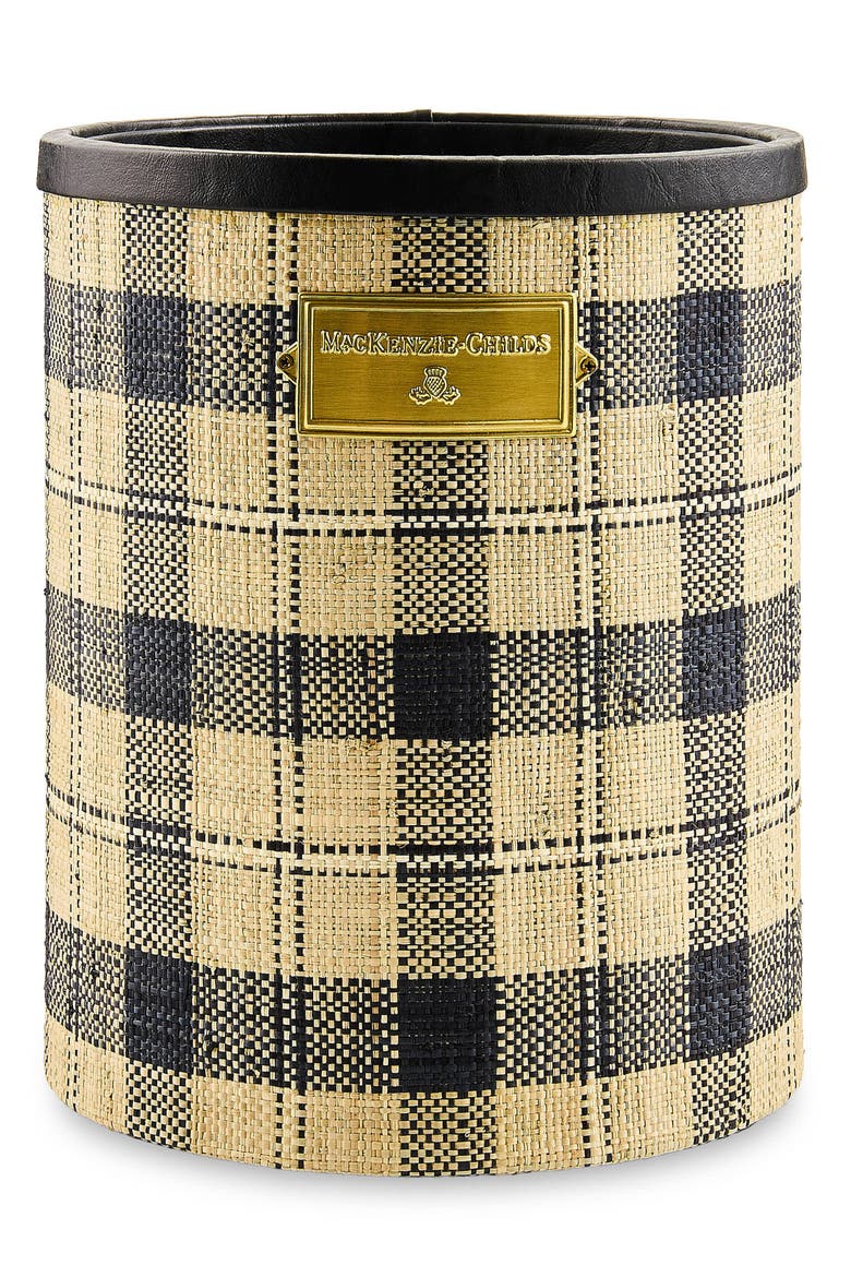 Mad for Plaid Waste Bin, Main, color, BEIGE