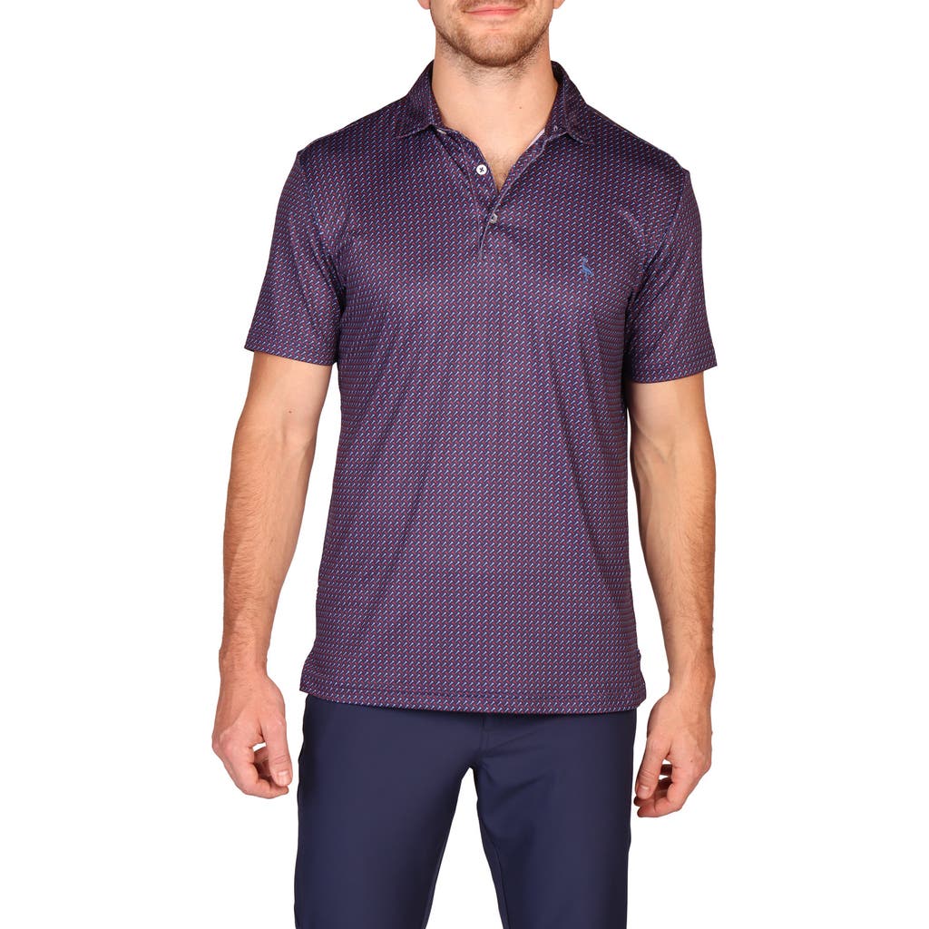 Tailorbyrd Golf Tees Print Performance Polo In Purple